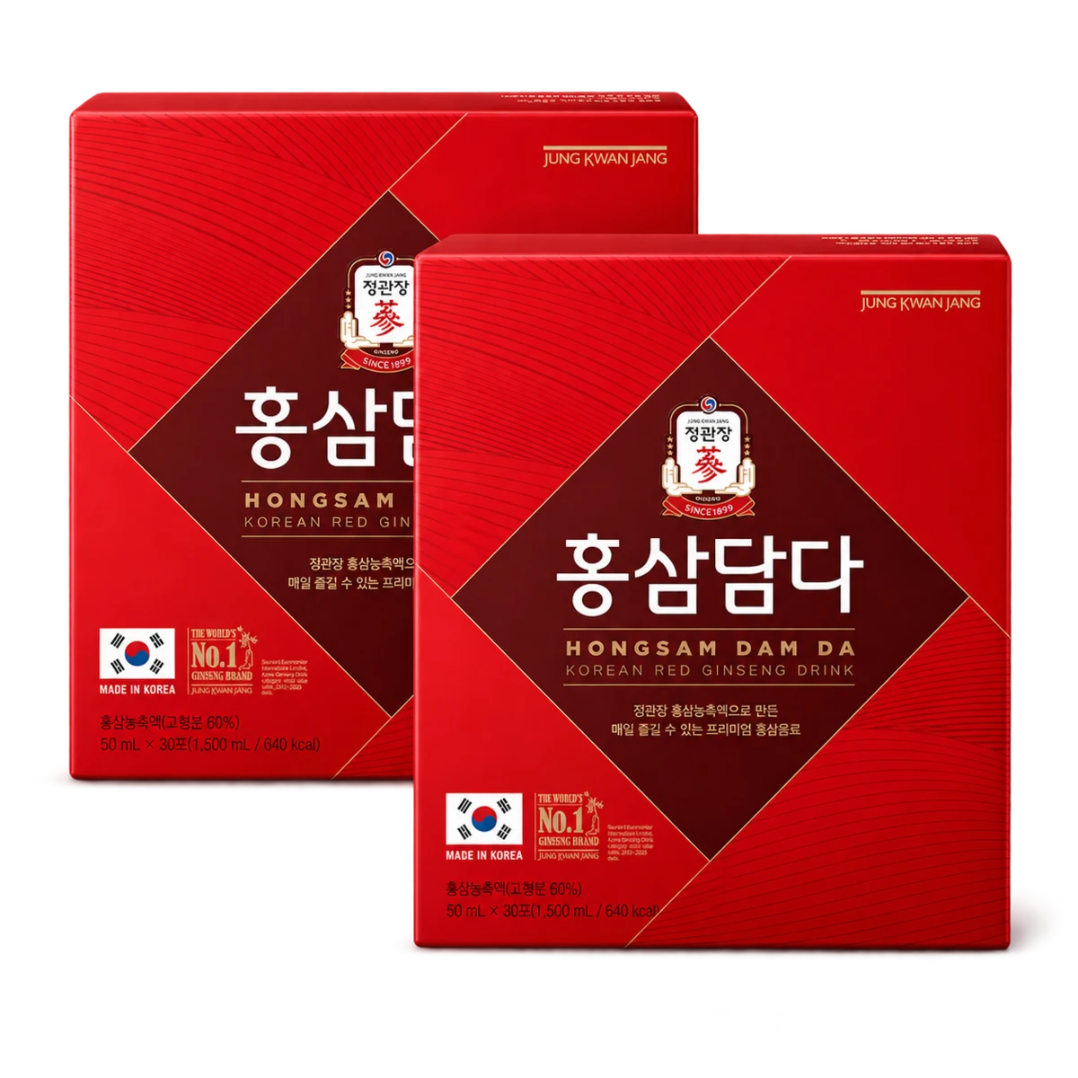 Hai hộp Hồng Sâm Dam Da chính hãng KGC